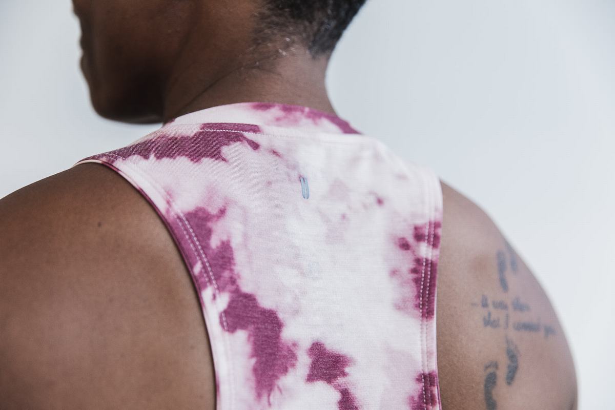 Nobull High-Neck Tie-Dye Women's Tank Tops Rose Dark Red | Australia (TA0526)